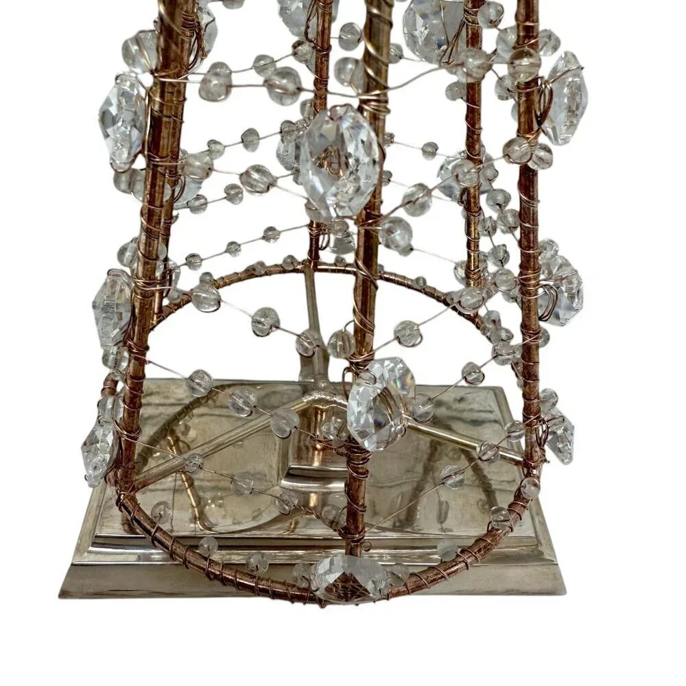 POTTERY BARN Angel Christmas Stocking Holder XL Crystal Metal Holiday Decor
